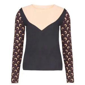 Marine Serre 2 tone Crescent Moon top